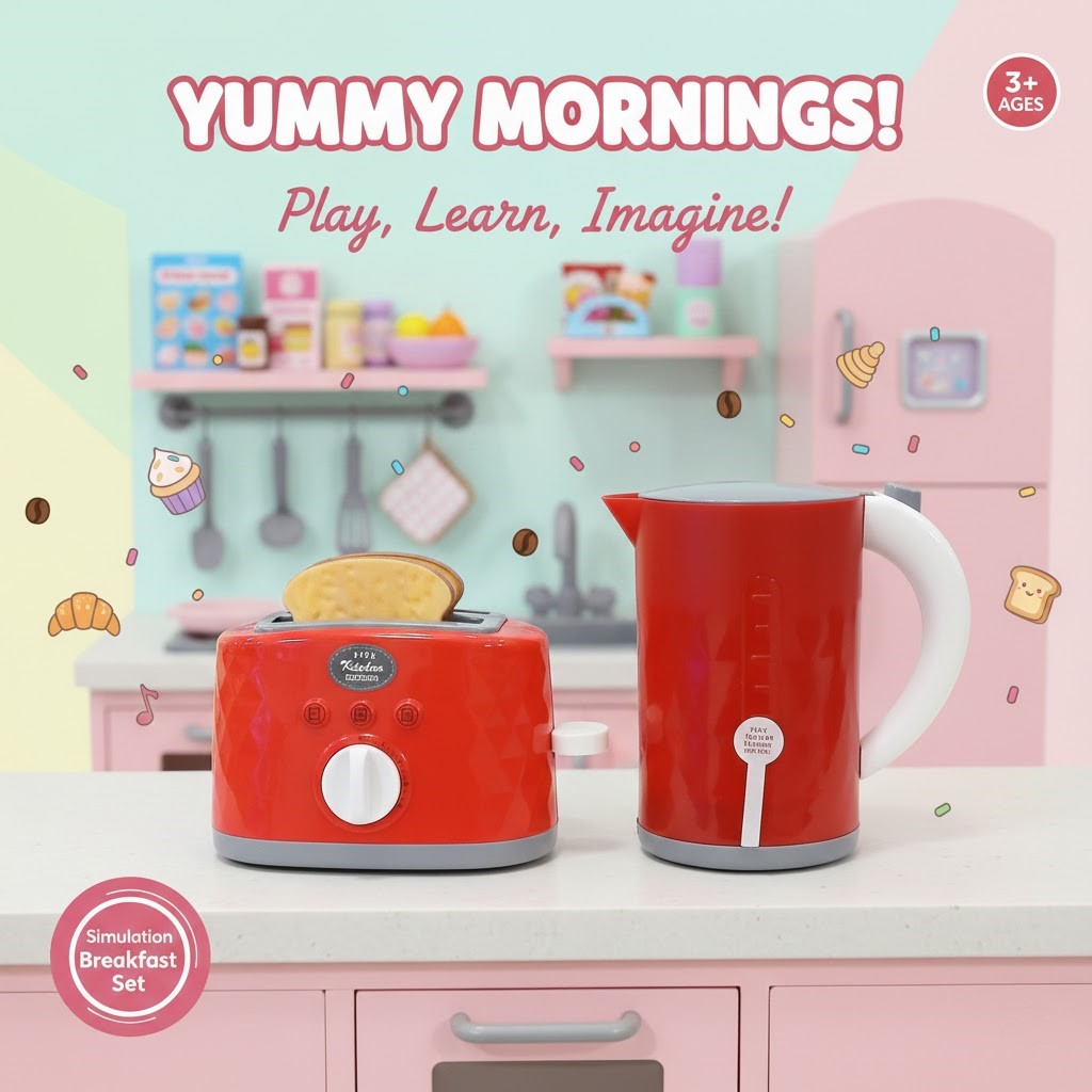 طقم المطبخ الواقعي للأطفال | Realistic Kitchen Appliance Set